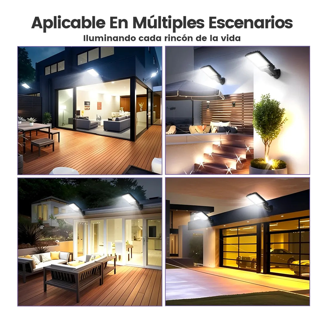 SET DE 5 LUCES SOLARES 🔆 LED SMART con Sensor de Movimiento💡